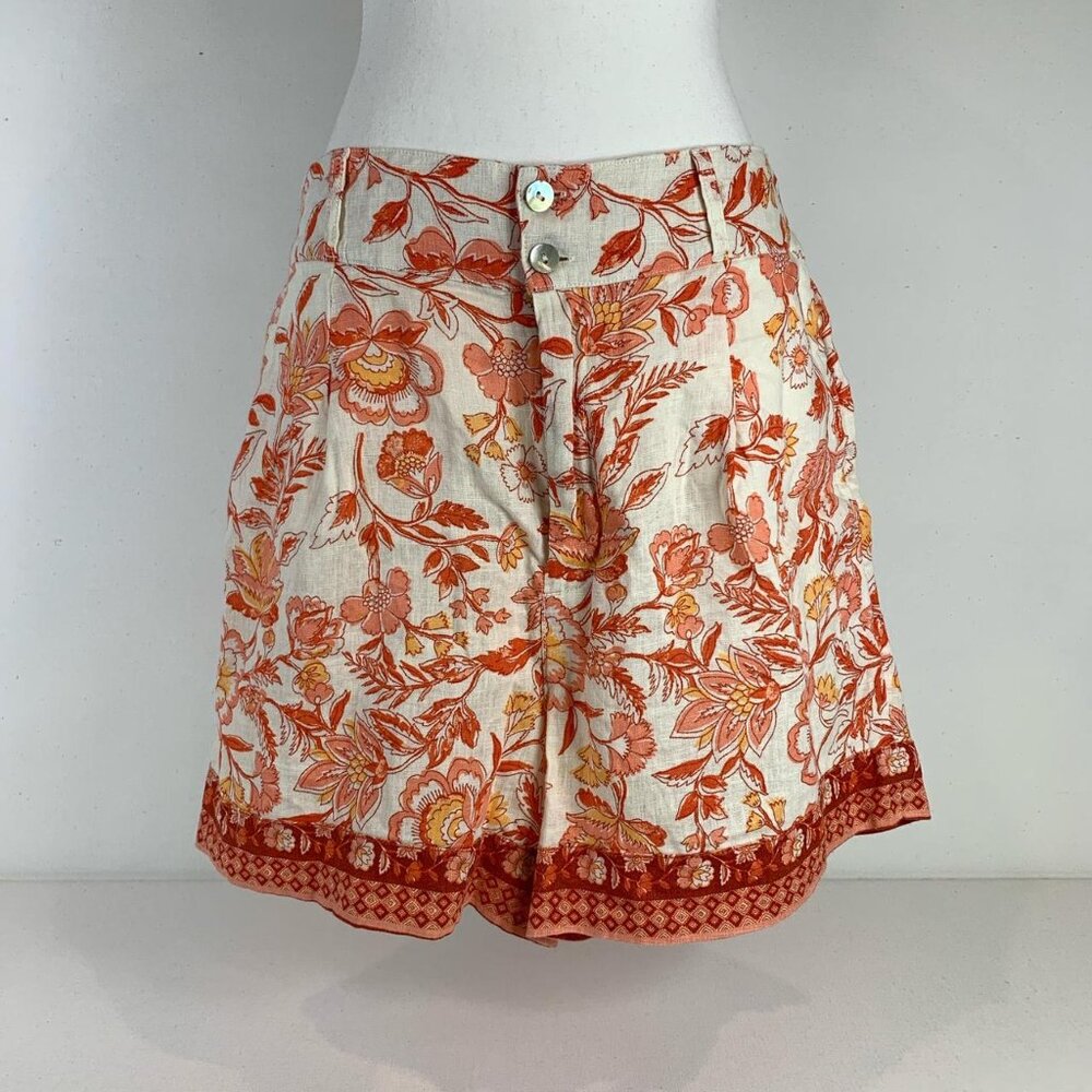 Rachel Zoe Floral-Print High-Waist Linen Shorts - Summer Ready!
